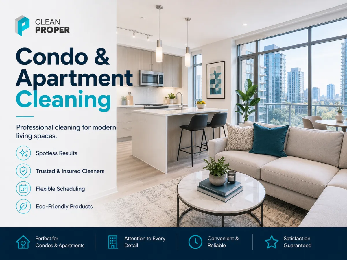 A bright, freshly cleaned downtown condo